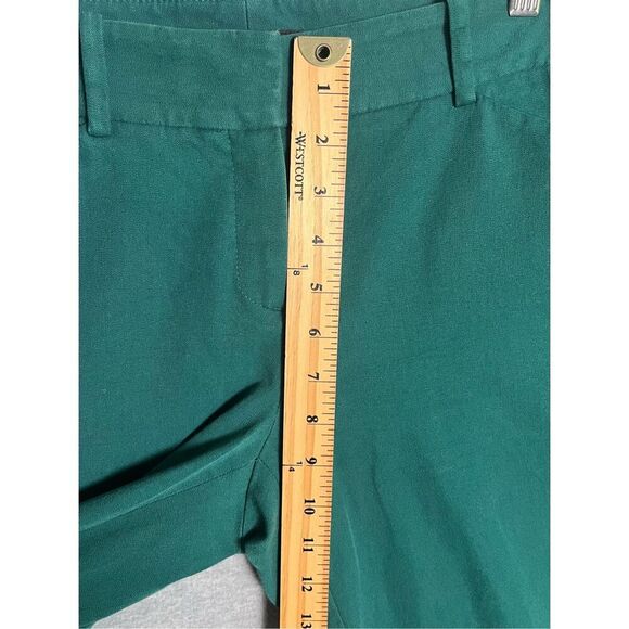 THEORY Jade Green Straight Leg Pants Womens 10 Stretch Work Career Made in USA - Picture 5 of 9